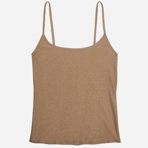 NWT CUUP The Lurex Taupe Sparkle Tank